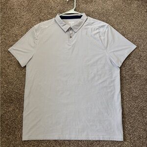Rhone Polo Shirt Mens 2XL Gray Micro Stripe Performance Golf Stretch Athletic